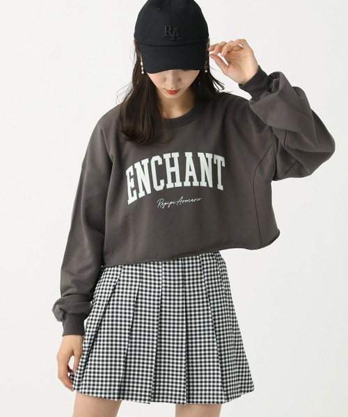 repipi armario(レピピ アルマリオ)の「カレッジロゴカットオフスウェット(スウェット・キッズ・ブラック系その他/グリーン系その他/ピンク系その他/ホワイト系その他・LARGE/MEDIUM/SMALL)」の3枚目の写真