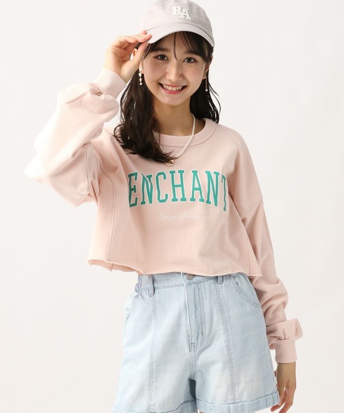 repipi armario(レピピ アルマリオ)の「カレッジロゴカットオフスウェット(スウェット・キッズ・ブラック系その他/グリーン系その他/ピンク系その他/ホワイト系その他・LARGE/MEDIUM/SMALL)」の4枚目の写真