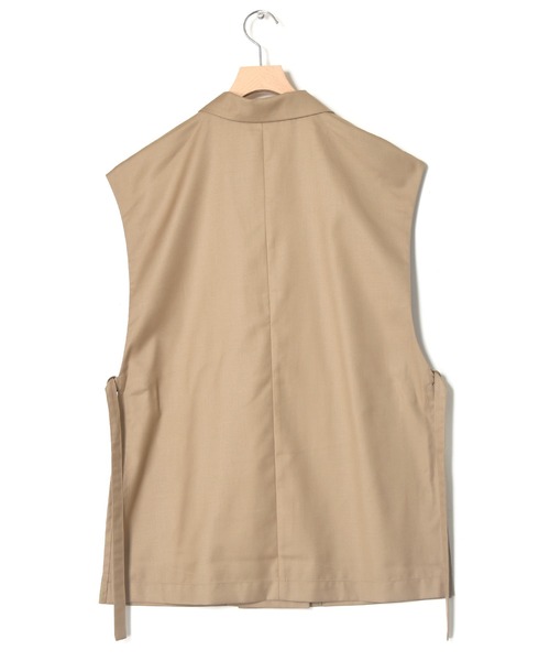 w closet(ダブルクローゼット)の「【SETUP対応】サイドベルトW前テーラードジレ(ベスト・レディース・ベージュ系その他/ライトベージュ/ダークベージュ・FREE)」の8枚目の写真