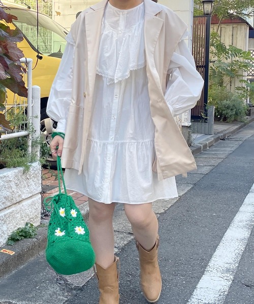 w closet(ダブルクローゼット)の「【SETUP対応】サイドベルトW前テーラードジレ(ベスト・レディース・ベージュ系その他/ライトベージュ/ダークベージュ・FREE)」の22枚目の写真