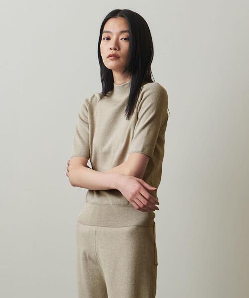Steven Alan(スティーブンアラン)の「<Steven Alan>COTTON BOTTLE NECK HALF SLEEVE KNIT/ニット(ニット/セーター・レディース・ホワイト/ベージュ/ネイビー・FREE)」の3枚目の写真