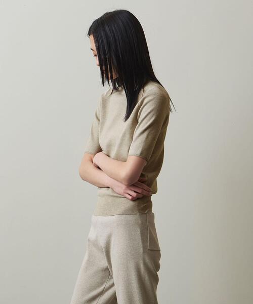 Steven Alan(スティーブンアラン)の「<Steven Alan>COTTON BOTTLE NECK HALF SLEEVE KNIT/ニット(ニット/セーター・レディース・ホワイト/ベージュ/ネイビー・FREE)」の4枚目の写真