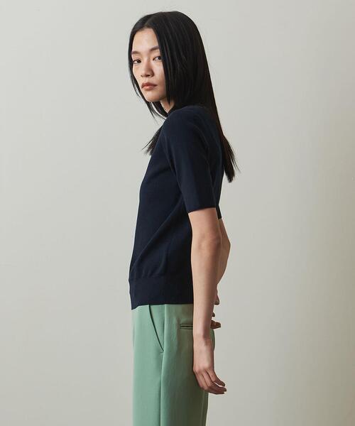 Steven Alan(スティーブンアラン)の「<Steven Alan>COTTON BOTTLE NECK HALF SLEEVE KNIT/ニット(ニット/セーター・レディース・ホワイト/ベージュ/ネイビー・FREE)」の8枚目の写真