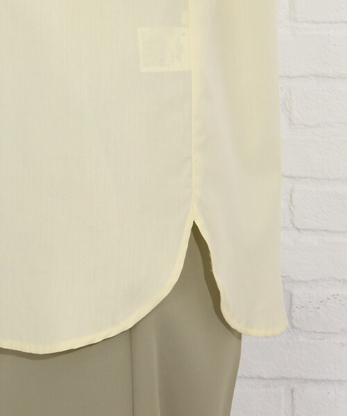 SHOO・LA・RUE（シューラルー）の「◆シンプルバンドカラーシャツ（シャツ/ブラウス・レディース・イエロー/ホワイト系/ブラック系2/ダークグリーン系2・02/03/04）」の11枚目の写真