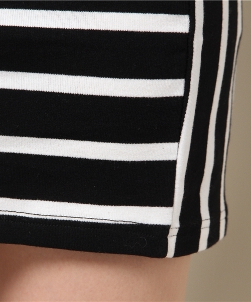 EGOIST（エゴイスト）の「2パタ－ンボーダーワンピース（ワンピース・レディース・ホワイト/ブラック/ネイビー・FREE）」の10枚目の写真