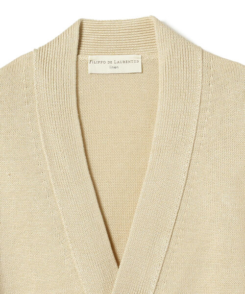 BRILLA per il gusto（ブリッラペルイルグースト）の「FILIPPO DE LAURENTIIS × Brilla per il gusto / 別注 7ゲージ リネン カーディガン（カーディガン/ボレロ・メンズ・ネイビー/ブラック/ダークブラウン/ベージュ・46/50/48/44）」の13枚目の写真
