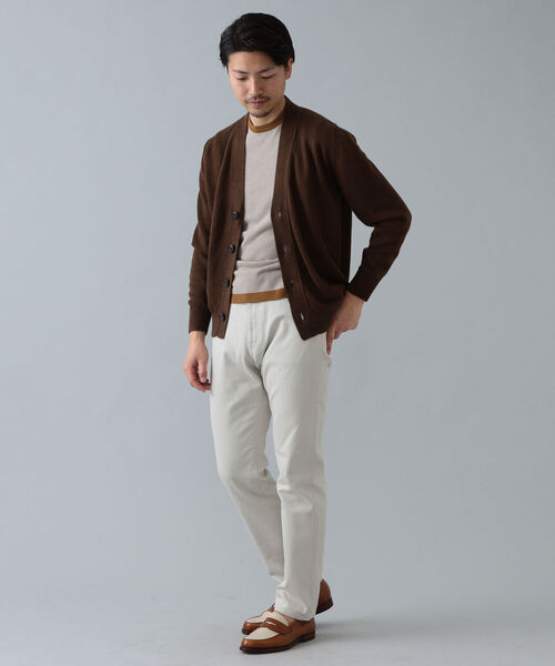 BRILLA per il gusto（ブリッラペルイルグースト）の「FILIPPO DE LAURENTIIS × Brilla per il gusto / 別注 7ゲージ リネン カーディガン（カーディガン/ボレロ・メンズ・ネイビー/ブラック/ダークブラウン/ベージュ・46/50/48/44）」の7枚目の写真