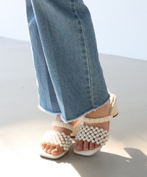 one after another NICE CLAUP | パールミュールサンダル(サンダル)