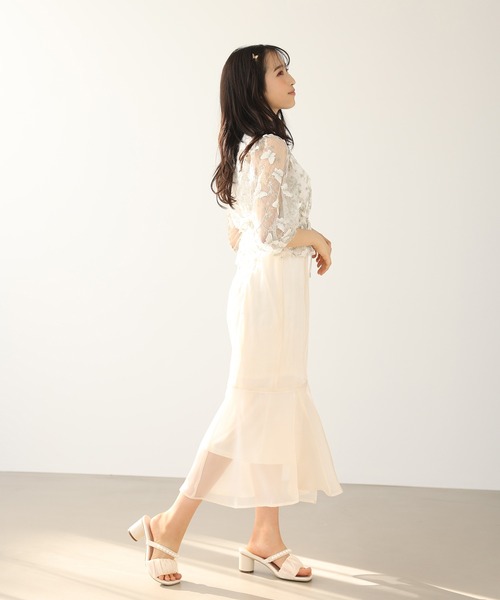 one after another NICE CLAUP（ワンアフターアナザーナイスクラップ）の「パールミュールサンダル（サンダル・レディース・アイボリー/その他・S/M/L）」の6枚目の写真