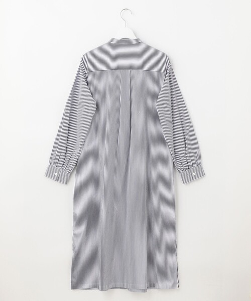 J.PRESS（ジェイプレス）の「【洗える】BEZ C/Nyストライプ バンドカラー ワンピース（ワンピース・レディース・ブラウン系1/ネイビー系1・T13/T15）」の14枚目の写真