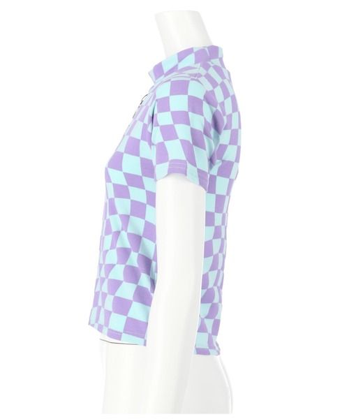 ANAP GiRL(アナップガール)の「リング付ミニネックトップスTシャツ(Tシャツ/カットソー・キッズ・ホワイト/ラベンダー/ブラック×ホワイト/ブラック/グリーン・M/XS/S)」の20枚目の写真