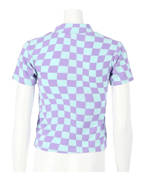 ANAP GiRL(アナップガール)の「リング付ミニネックトップスTシャツ(Tシャツ/カットソー・キッズ・ホワイト/ラベンダー/ブラック×ホワイト/ブラック/グリーン・M/XS/S)」の17枚目の写真