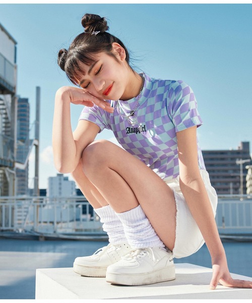 ANAP Vネック フリル袖 ホワイトTシャツ　アナップ　匿名配送 ANAP Vネック フリル袖 ホワイトTシャツ アナップ 匿名配送