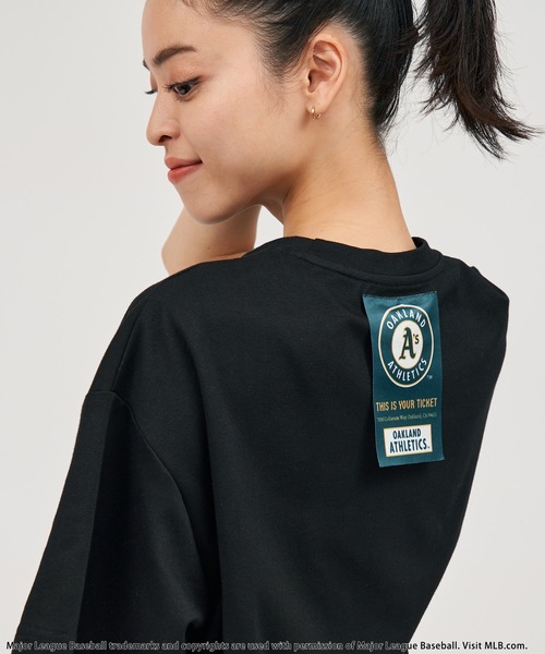BACK TO THE FIELD（バック トゥー ザ フィールド）の「【MLB】オーバーサイズバックタグTシャツ（Tシャツ/カットソー・レディース・ホワイト/ブラック/グリーン・FREE）」の14枚目の写真