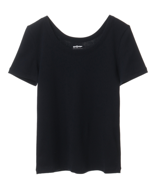 martinique（マルティニーク）の「martinique/フライスTシャツ（Tシャツ/カットソー・レディース・ホワイト/ブラック/ネイビー/ブラウン・FREE）」の4枚目の写真