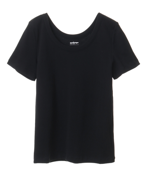 martinique（マルティニーク）の「martinique/フライスTシャツ（Tシャツ/カットソー・レディース・ホワイト/ブラック/ネイビー/ブラウン・FREE）」の3枚目の写真