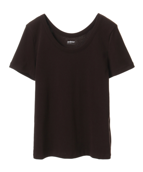 martinique（マルティニーク）の「martinique/フライスTシャツ（Tシャツ/カットソー・レディース・ホワイト/ブラック/ネイビー/ブラウン・FREE）」の12枚目の写真