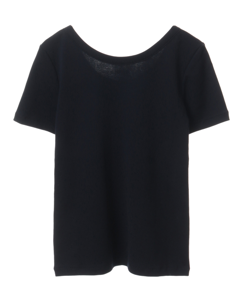 martinique（マルティニーク）の「martinique/フライスTシャツ（Tシャツ/カットソー・レディース・ホワイト/ブラック/ネイビー/ブラウン・FREE）」の13枚目の写真