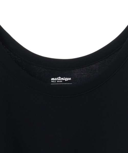 martinique（マルティニーク）の「martinique/フライスTシャツ（Tシャツ/カットソー・レディース・ホワイト/ブラック/ネイビー/ブラウン・FREE）」の14枚目の写真