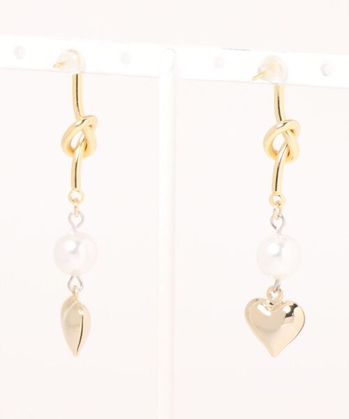 tone（トーン）の「【-lensa-】ミニハートのシンプルピアス（ゴールド）(MA)（ピアス（両耳用）・レディース・ゴールド・FREE）」の4枚目の写真