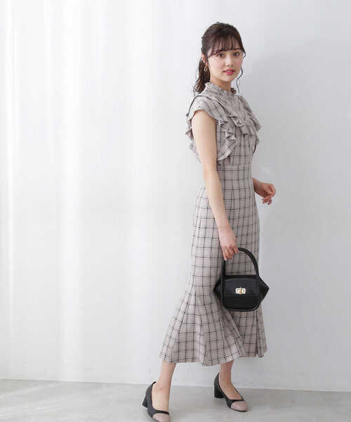 PROPORTION BODY DRESSING（プロポーションボディドレッシング）の「【美人百花6月号タイアップ商品】チェックハイウエストマーメイドスカート / 1212120510（スカート・レディース・ダークグレー/ブラウン系その他/ホワイト系その他・MEDIUM/SMALL）」の10枚目の写真