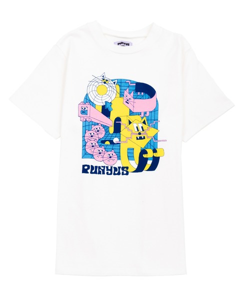 PUNYUS（プニュズ）の「DIGITALキャットTシャツ（Tシャツ/カットソー・レディース・ターコイズブルー/ピンク/ホワイト/イエロー・3/2/1/4）」の14枚目の写真
