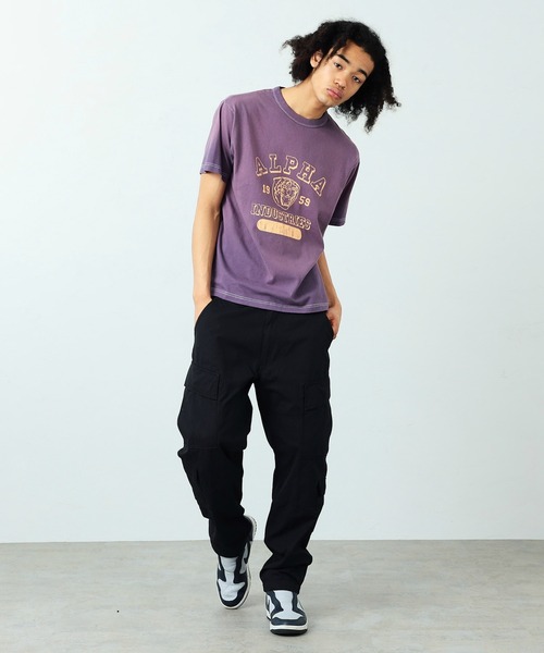 Alpha Industries（アルファインダストリーズ）の「【ユニセックス】ガーメントダイ半袖Tシャツ A.I.（Tシャツ/カットソー・メンズ・アーミー/パープル/レッド・MEDIUM/X-LARGE/LARGE）」の21枚目の写真