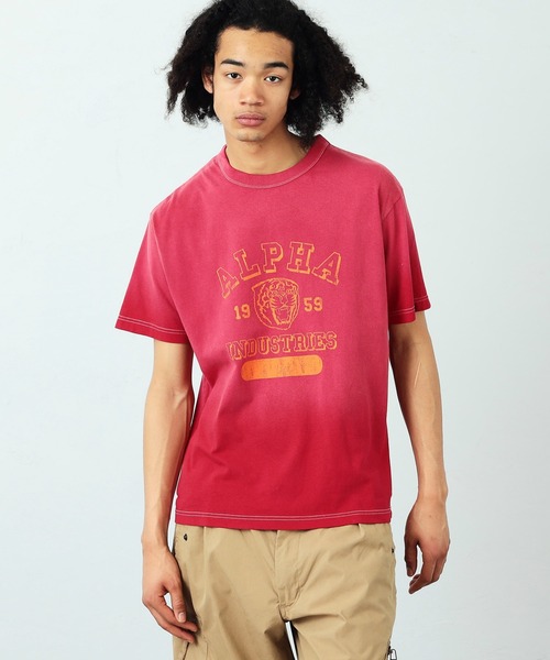 Alpha Industries（アルファインダストリーズ）の「【ユニセックス】ガーメントダイ半袖Tシャツ A.I.（Tシャツ/カットソー・メンズ・アーミー/パープル/レッド・MEDIUM/X-LARGE/LARGE）」の22枚目の写真