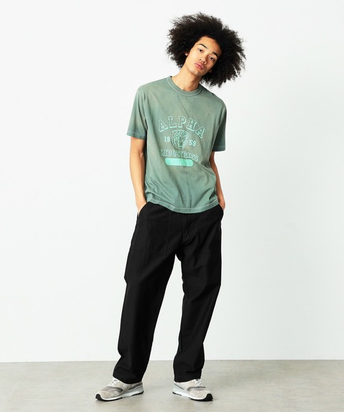 Alpha Industries（アルファインダストリーズ）の「【ユニセックス】ガーメントダイ半袖Tシャツ A.I.（Tシャツ/カットソー・メンズ・アーミー/パープル/レッド・MEDIUM/X-LARGE/LARGE）」の10枚目の写真