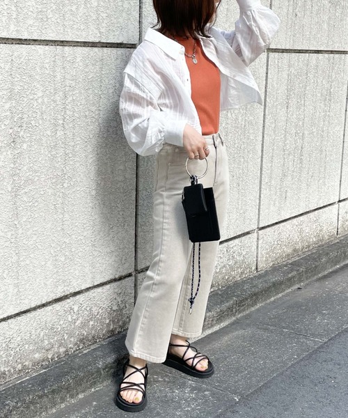 archives（アルシーヴ）の「マルチＷＡＹショートストライプシャツ（シャツ/ブラウス・レディース・イエロー/アイボリー/パープル/ブラック・MEDIUM）」の12枚目の写真