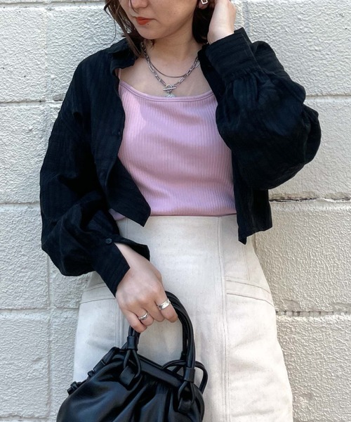 archives（アルシーヴ）の「マルチＷＡＹショートストライプシャツ（シャツ/ブラウス・レディース・イエロー/アイボリー/パープル/ブラック・MEDIUM）」の17枚目の写真