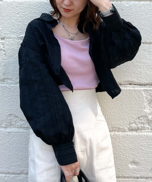 archives（アルシーヴ）の「マルチＷＡＹショートストライプシャツ（シャツ/ブラウス・レディース・イエロー/アイボリー/パープル/ブラック・MEDIUM）」の22枚目の写真