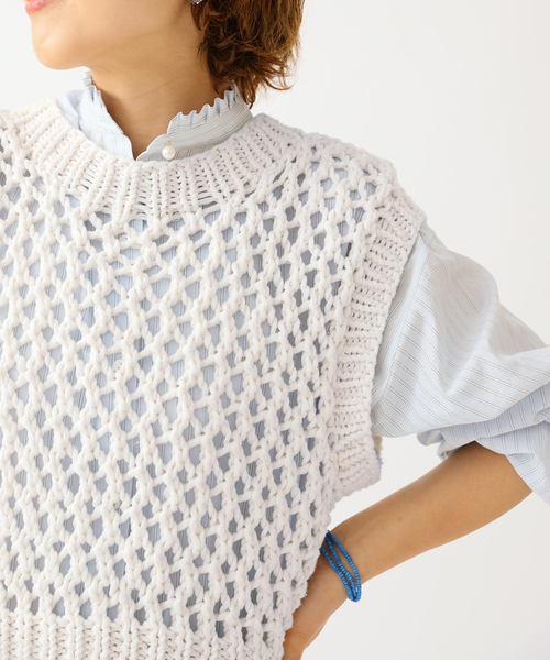 【美品】イエナ maison コットンメッシュプルオーバー 近年モデル 美品】イエナ maison コットンメッシュプルオーバー 近年モデル