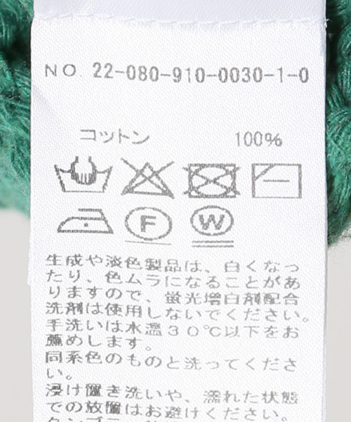 IENA(イエナ)の「【MIRSTORES/ミアストアズ】コットンメッシュトップス(ニット/セーター・レディース・グリーン/アイボリー・FREE)」の7枚目の写真