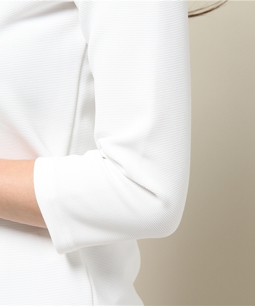 B'2nd re'qua（ビーセカンドレクア）の「B'2nd re'qua （ビーセカンドレクア） ハイネックTOPS (6027)（Tシャツ/カットソー・レディース・ホワイト/ネイビー/イエロー・FREE）」の10枚目の写真