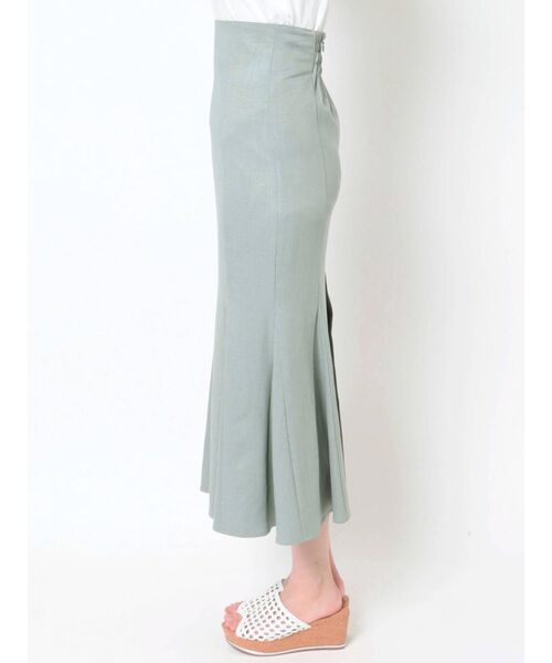 MURUA（ムルーア）の「リネンライクマーメイドスカート【セットアップ着用可能】（スカート・レディース・ベージュ/ブラウン/ブルー・1/2）」の19枚目の写真