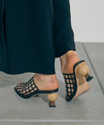 PUBLIC TOKYO | メッシュウッドヒールサンダル(サンダル)