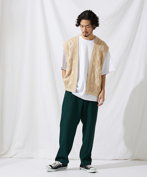 JOURNAL STANDARD（ジャーナルスタンダード）の「【GEOM PATTERN/ジオメパターン】ジャガード ボタンレス ベスト（ベスト・メンズ・ネイビー/アイボリー/クリアブルー/クリアイエロー/コバルトブルー/ブラック・MEDIUM/LARGE）」の12枚目の写真