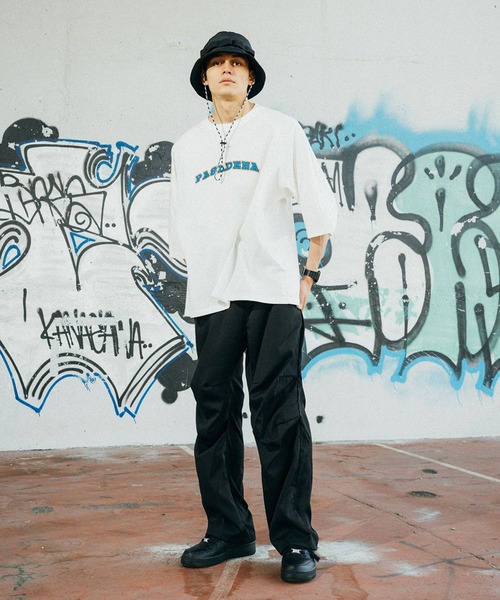 Ressaca(レサーカ)の「オーバーサイズ 別注 カレッジロゴ プリントラグランTシャツ(Tシャツ/カットソー・メンズ・ホワイト/グリーン/オートミール/ブラック/ブルー・M/L/XL)」の10枚目の写真