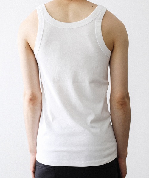 ATTACHMENT（アタッチメント）の「【 直営店・ZOZOTOWN限定 】フレスカファインハイゲージフライス / FRESCA FINE HIGH GAUGE FRIES TANK TOP（タンクトップ・メンズ・ホワイト/ライトグレー/ブラック・3/2/1）」の6枚目の写真