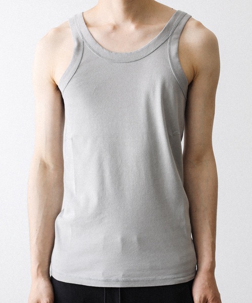ATTACHMENT（アタッチメント）の「【 直営店・ZOZOTOWN限定 】フレスカファインハイゲージフライス / FRESCA FINE HIGH GAUGE FRIES TANK TOP（タンクトップ・メンズ・ホワイト/ライトグレー/ブラック・3/2/1）」の7枚目の写真
