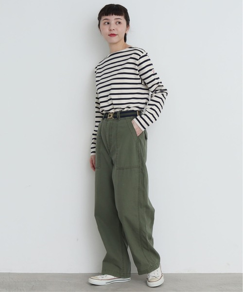 My Fav. CHILD WOMAN（マイファブチャイルドウーマン）の「綿ツイル　製品硫化染めファティーグパンツ（その他パンツ・レディース・カーキ・38/36）」の7枚目の写真