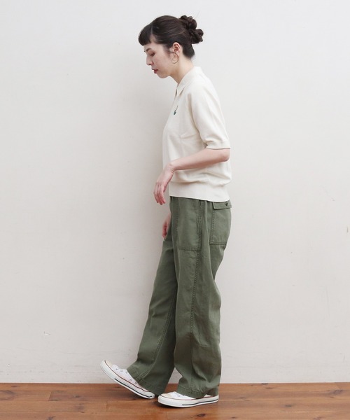 My Fav. CHILD WOMAN（マイファブチャイルドウーマン）の「綿ツイル　製品硫化染めファティーグパンツ（その他パンツ・レディース・カーキ・38/36）」の15枚目の写真