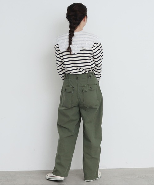 My Fav. CHILD WOMAN（マイファブチャイルドウーマン）の「綿ツイル　製品硫化染めファティーグパンツ（その他パンツ・レディース・カーキ・38/36）」の16枚目の写真