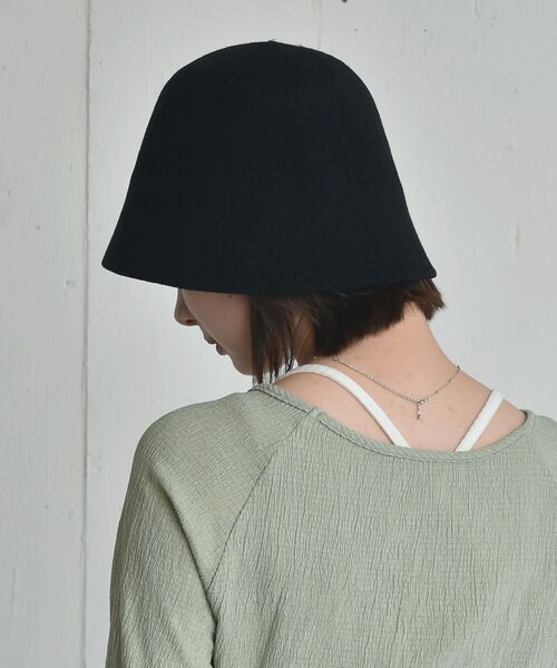 casita(RETRO GIRL)（カシータ）の「サーモチューリップHAT（ハット・レディース・ブラック/ブラウン/オフホワイト・ONE SIZE）」の3枚目の写真