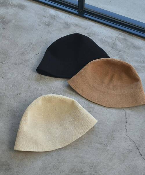 casita(RETRO GIRL)（カシータ）の「サーモチューリップHAT（ハット・レディース・ブラック/ブラウン/オフホワイト・ONE SIZE）」の4枚目の写真