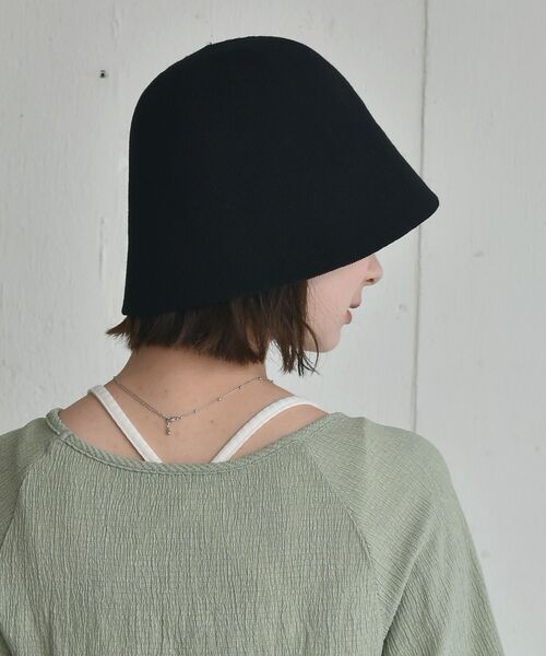casita(RETRO GIRL)（カシータ）の「サーモチューリップHAT（ハット・レディース・ブラック/ブラウン/オフホワイト・ONE SIZE）」の9枚目の写真