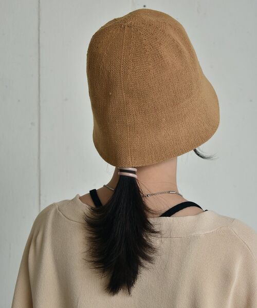 casita(RETRO GIRL)（カシータ）の「サーモチューリップHAT（ハット・レディース・ブラック/ブラウン/オフホワイト・ONE SIZE）」の11枚目の写真