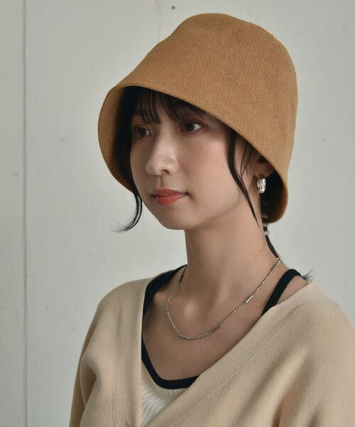 casita(RETRO GIRL)（カシータ）の「サーモチューリップHAT（ハット・レディース・ブラック/ブラウン/オフホワイト・ONE SIZE）」の12枚目の写真