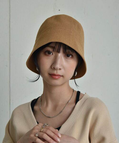 casita(RETRO GIRL)（カシータ）の「サーモチューリップHAT（ハット・レディース・ブラック/ブラウン/オフホワイト・ONE SIZE）」の13枚目の写真